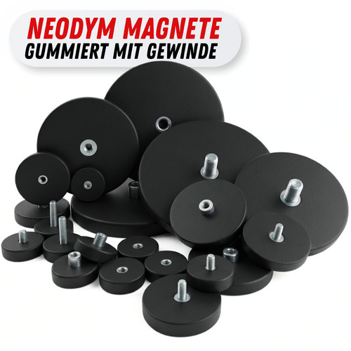 Neodym magnete gummiert rund - neodym,