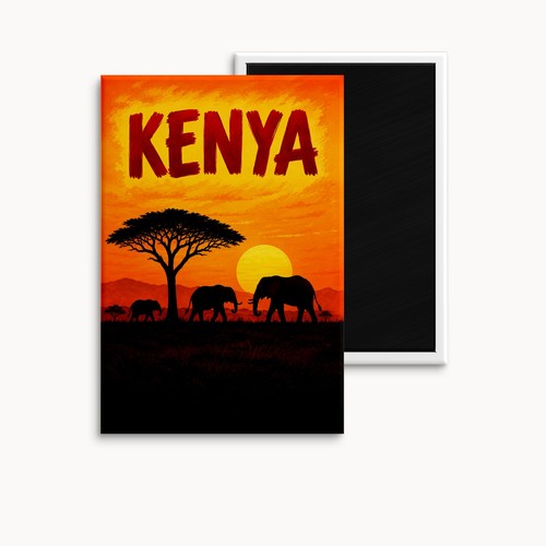 Kenia kühlschrankmagnet - kühlschrankmagnet, i