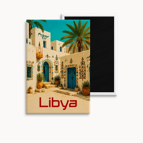 Libyen kühlschrankmagnet - kühlschrankmagnet, i