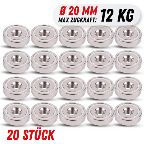 20x neodym magnet topfmagnet - neodym,