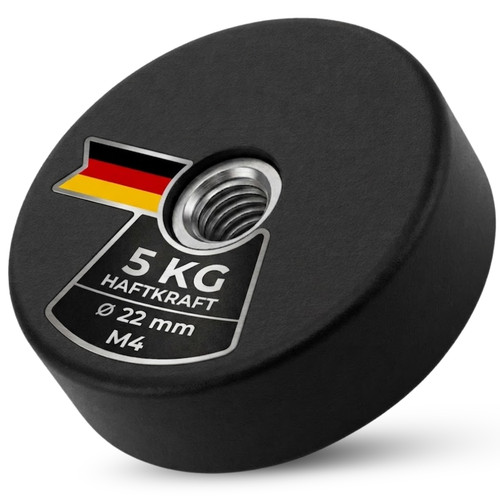 Neodym magnet gummiert - magnet, 22mm